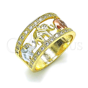 Gold Filled Ring — Multi Stone Ring Elephant Design with Multicolor Cubic — main product view — SKU 148702 | Oro Laminado anillo — Multi Stone Ring Elephant diseño with Multicolor Cubic — SKU 148702