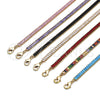 Oro Laminado Fancy Necklace, Gold Filled Style Baguette Design, with Turquoise Cubic Zirconia, Polished, Golden Finish, 04.130.0001.3.12 (05 MM Thickness, 12 Inches Length)