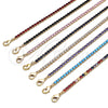 Oro Laminado Tennis Bracelet, Gold Filled Style with Garnet Cubic Zirconia, Polished, Golden Finish, 03.130.0009.1.07 (03 MM Thickness, 7 Inches Length)