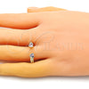 Oro Laminado Multi Stone Ring, Gold Filled Style Heart Design, with Pink Cubic Zirconia, Polished, Golden Finish, 01.213.0009.2 (One size fits all)