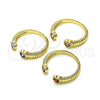 Oro Laminado Multi Stone Ring, Gold Filled Style Heart Design, with Pink Cubic Zirconia, Polished, Golden Finish, 01.213.0009.2 (One size fits all)
