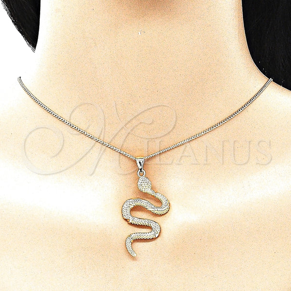 Gold Filled Ring — Earring and Pendant Adult Set Snake Design with — alternate product view — SKU 148795 | Oro Laminado anillo — Earring and Pendant Adult Set Snake diseño with — SKU 148795