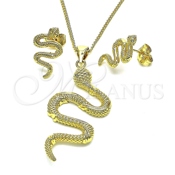Gold Filled Ring — Earring and Pendant Adult Set Snake Design with — main product view — SKU 148795 | Oro Laminado anillo — Earring and Pendant Adult Set Snake diseño with — SKU 148795