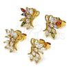 Gold Filled Ring — Stud Earring Butterfly Design with Multicolor Cubic Zirconia — alternate product view — SKU 148803 | Oro Laminado anillo — Stud Earring Butterfly diseño with Multicolor Cubic Zirconia — SKU 148803