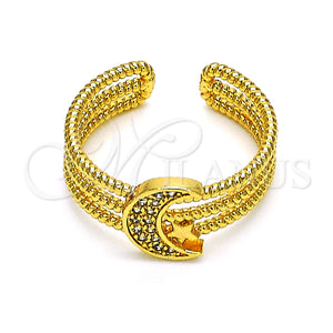 Gold Filled Ring — Multi Stone Ring Moon and Star Design with — main product view — SKU 148891 | Oro Laminado anillo — Multi Stone Ring Moon and estrella diseño with — SKU 148891