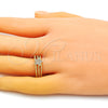 Oro Laminado Multi Stone Ring, Gold Filled Style Star Design, with White Micro Pave, Polished, Golden Finish, 01.310.0019 (One size fits all)
