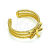 Oro Laminado Multi Stone Ring, Gold Filled Style Dragon-Fly Design, with White Micro Pave, Polished, Golden Finish, 01.310.0021 (One size fits all)