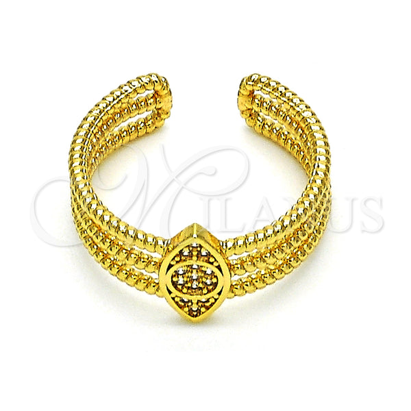 Gold Filled Ring — Multi Stone Ring Evil Eye Design with White — main product view — SKU 148897 | Oro Laminado anillo — Multi Stone Ring Evil Eye diseño with blanco — SKU 148897