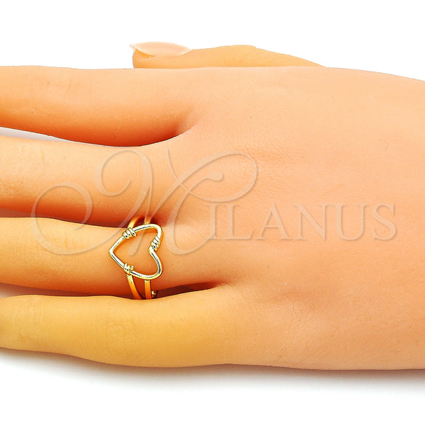 Gold Filled Ring — Elegant Ring Heart Design Polished 01. One size — alternate product view — SKU 148899 | Oro Laminado anillo — Elegant Ring corazón diseño pulido 01. One size — SKU 148899