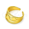 Oro Laminado Elegant Ring, Gold Filled Style Heart Design, Polished, Golden Finish, 01.310.0027 (One size fits all)