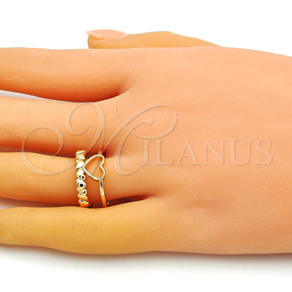 Gold Filled Ring — Elegant Ring Heart Design Polished 01. One size — alternate product view — SKU 148901 | Oro Laminado anillo — Elegant Ring corazón diseño pulido 01. One size — SKU 148901