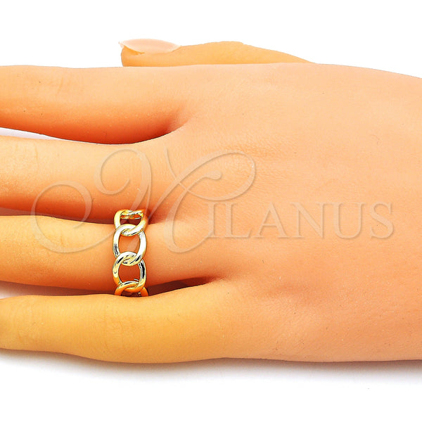 Gold Filled Ring — Elegant Ring Curb Design Polished 01. One size — alternate product view — SKU 148903 | Oro Laminado anillo — Elegant Ring Curb diseño pulido 01. One size — SKU 148903