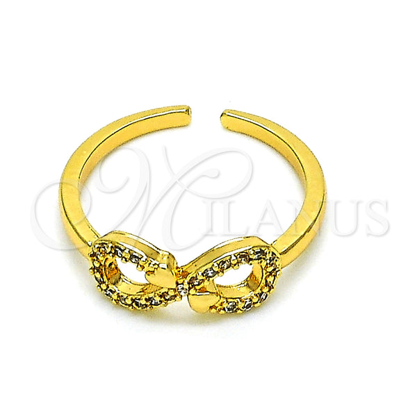 Gold Filled Ring — Multi Stone Ring Infinite and Heart Design with — main product view — SKU 148904 | Oro Laminado anillo — Multi Stone Ring Infinite and corazón diseño with — SKU 148904