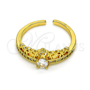 Gold Filled Ring — Multi Stone Ring Crown Design with White Micro — main product view — SKU 148905 | Oro Laminado anillo — Multi Stone Ring Crown diseño with blanco Micro — SKU 148905