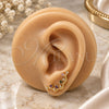 Oro Laminado Earcuff, Gold Filled Style with Multicolor Cubic Zirconia, Polished, Golden Finish, 02.210.0725.1
