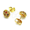 Gold Filled Ring — Stud Earring with Garnet Cubic Zirconia Polished 02. — alternate product view — SKU 148946 | Oro Laminado anillo — Stud Earring with Garnet Cubic Zirconia pulido 02. — SKU 148946