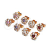 Gold Filled Ring — Stud Earring with Garnet and White Cubic Zirconia — alternate product view — SKU 148949 | Oro Laminado anillo — Stud Earring with Garnet and blanco Cubic Zirconia — SKU 148949