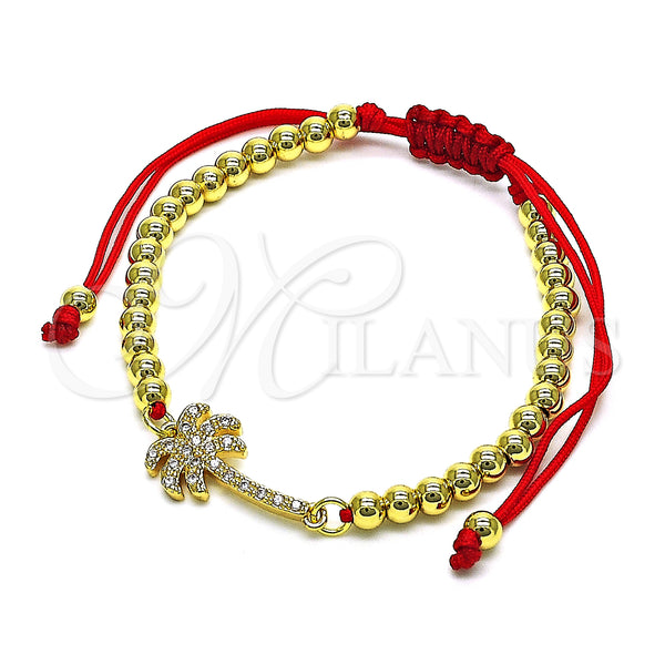Gold Filled Bracelet — Adjustable Bolo Bracelet Palm Tree and Ball Design — alternate product view — SKU 148969 | Oro Laminado brazalete — Adjustable Bolo Bracelet Palm Tree and Ball diseño — SKU 148969