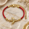 Oro Laminado Fancy Bracelet, Gold Filled Style Airplane Design, with White Micro Pave, Polished, Golden Finish, 03.193.0011.06 (02 MM Thickness, 6 Inches Length)