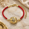 Oro Laminado Fancy Bracelet, Gold Filled Style with White Micro Pave, Polished, Golden Finish, 03.193.0012.06 (02 MM Thickness, 6 Inches Length)
