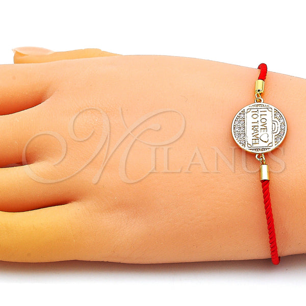 Gold Filled Bracelet — Fancy Bracelet Love and Heart Design with White — alternate product view — SKU 148975 | Oro Laminado brazalete — elegante Bracelet Love and corazón diseño with blanco — SKU 148975