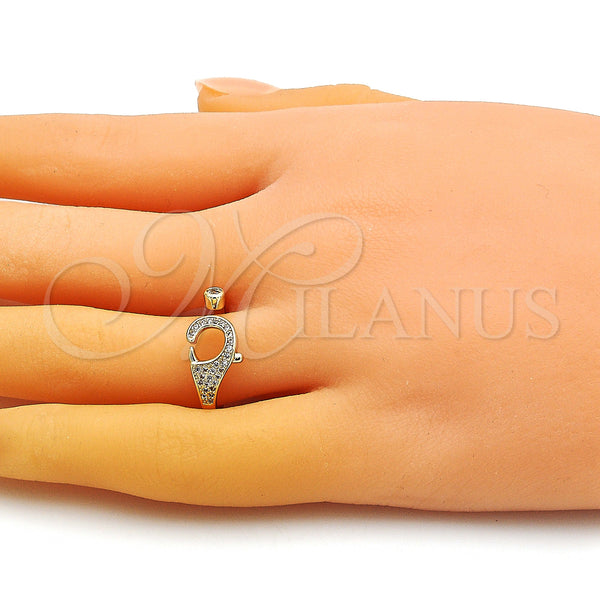 Gold Filled Ring — Multi Stone Ring with White Micro Pave Polished — alternate product view — SKU 148991 | Oro Laminado anillo — Multi Stone Ring with blanco Micro Pave pulido — SKU 148991