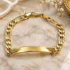 Oro Laminado ID Bracelet, Gold Filled Style Polished, Golden Finish, 03.63.2229.08 (06 MM Thickness, 8 Inches Length)