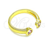 Oro Laminado Multi Stone Ring, Gold Filled Style Heart Design, with Pink Cubic Zirconia, Polished, Golden Finish, 01.341.0076.1 (One size fits all)