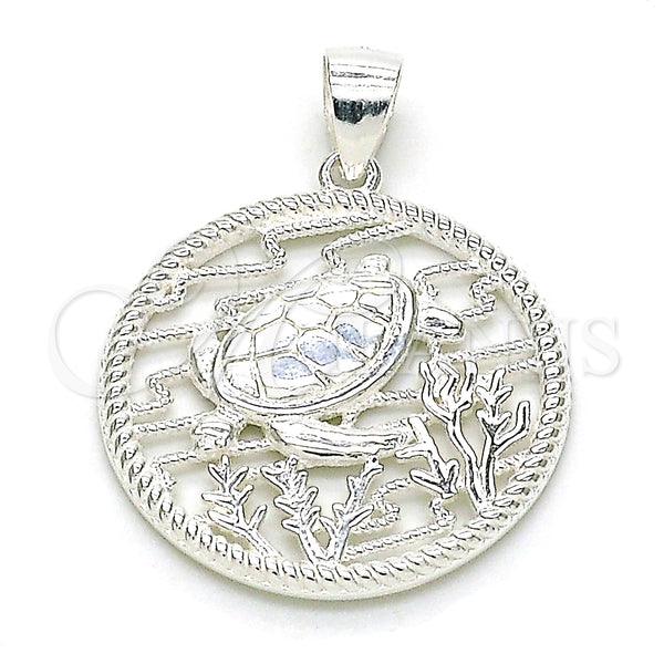 Sterling Silver Pendant — Fancy Pendant Turtle Design Polished Raw 05. — main product view — SKU 149009 | Plata 925 dije — elegante Pendant Turtle diseño pulido Raw 05. — SKU 149009
