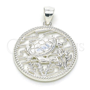 Sterling Silver Pendant — Fancy Pendant Turtle Design Polished Raw 05. — main product view — SKU 149009 | Plata 925 dije — elegante Pendant Turtle diseño pulido Raw 05. — SKU 149009