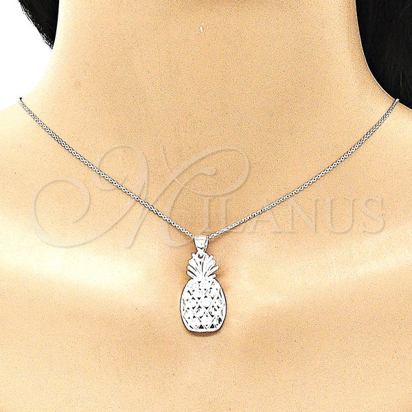 Sterling Silver Pendant — Fancy Pendant Pineapple Design Polished Raw 05. — alternate product view — SKU 149010 | Plata 925 dije — elegante Pendant Pineapple diseño pulido Raw 05. — SKU 149010