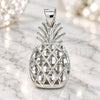 Sterling Silver Fancy Pendant, Pineapple Design, Polished, Raw, 05.398.0006