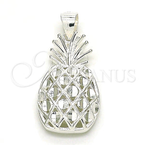 Sterling Silver Pendant — Fancy Pendant Pineapple Design Polished Raw 05. — main product view — SKU 149010 | Plata 925 dije — elegante Pendant Pineapple diseño pulido Raw 05. — SKU 149010