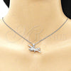 Sterling Silver Fancy Pendant, Airplane Design, Polished, Raw, 05.398.0007