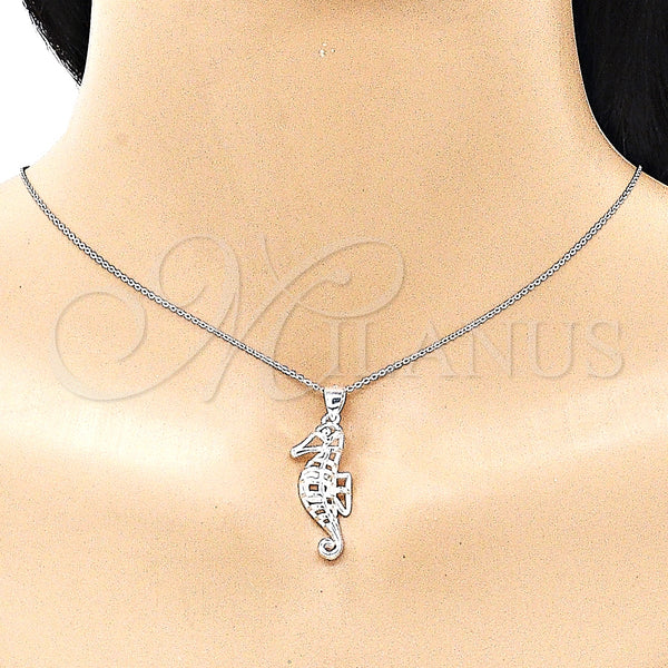 Sterling Silver Pendant — Fancy Pendant Seahorse Design Polished Raw 05. — alternate product view — SKU 149013 | Plata 925 dije — elegante Pendant Seahorse diseño pulido Raw 05. — SKU 149013
