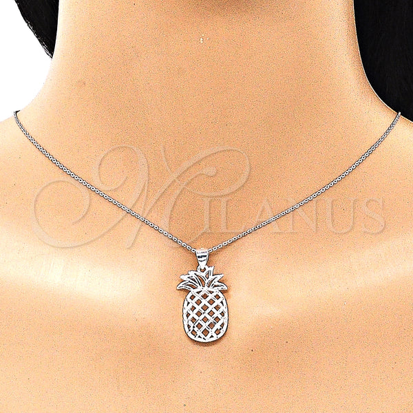 Sterling Silver Pendant — Fancy Pendant Pineapple Design Polished Raw 05. — alternate product view — SKU 149016 | Plata 925 dije — elegante Pendant Pineapple diseño pulido Raw 05. — SKU 149016