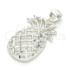 Sterling Silver Fancy Pendant, Pineapple Design, Polished, Raw, 05.398.0012