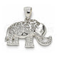 Dije Elegante 05.398.0013 Plata Rodinada, Diseño de Elefante, Pulido, Crudo