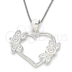 Sterling Silver Pendant — Fancy Pendant Heart and Flower Design Polished Raw — main product view — SKU 149021 | Plata 925 dije — elegante Pendant corazón and flor diseño pulido Raw — SKU 149021