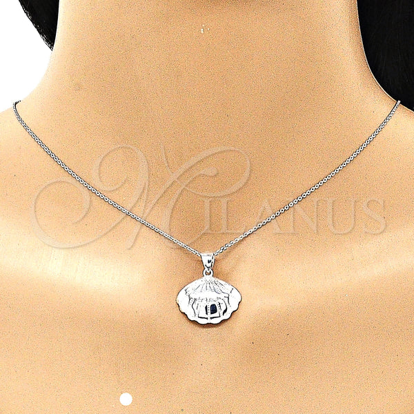 Sterling Silver Pendant — Fancy Pendant Shell Design Polished Raw 05. — main product view — SKU 149022 | Plata 925 dije — elegante Pendant Shell diseño pulido Raw 05. — SKU 149022