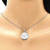 Sterling Silver Fancy Pendant, Flower Design, Polished, Raw, 05.398.0020