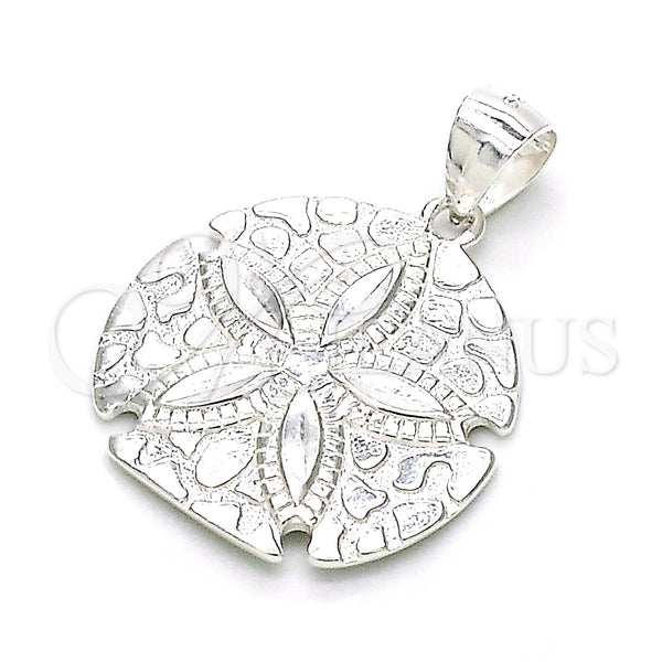 Sterling Silver Pendant — Fancy Pendant Flower Design Polished Raw 05. — alternate product view — SKU 149024 | Plata 925 dije — elegante Pendant flor diseño pulido Raw 05. — SKU 149024