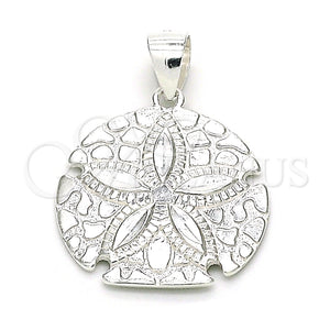 Sterling Silver Pendant — Fancy Pendant Flower Design Polished Raw 05. — main product view — SKU 149024 | Plata 925 dije — elegante Pendant flor diseño pulido Raw 05. — SKU 149024
