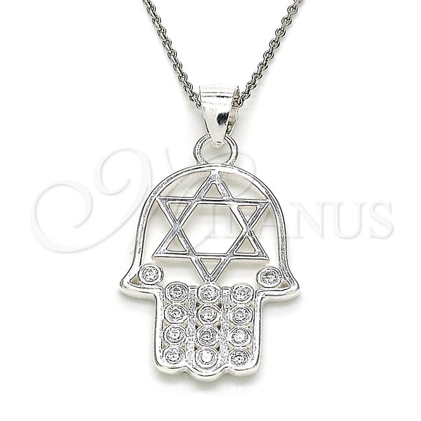 Sterling Silver Pendant — Religious Pendant Judaica and Hand of God Design — alternate product view — SKU 149025 | Plata 925 dije — Religious Pendant Judaica and Hand of God diseño — SKU 149025