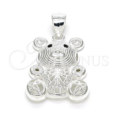 Sterling Silver Teddy Bear Pendant 05.398.0025 for wholesale, main product view