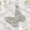 Sterling Silver Fancy Pendant, Butterfly Design, Polished, Raw, 05.398.0026