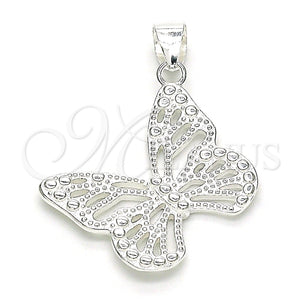 Sterling Silver Pendant — Fancy Pendant Butterfly Design Polished Raw 05. — main product view — SKU 149030 | Plata 925 dije — elegante Pendant Butterfly diseño pulido Raw 05. — SKU 149030