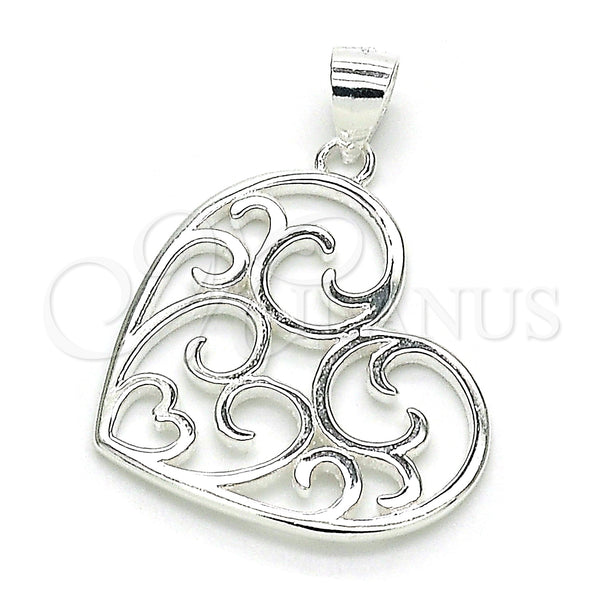 Sterling Silver Pendant — Fancy Pendant Heart Design Polished Raw 05. — main product view — SKU 149034 | Plata 925 dije — elegante Pendant corazón diseño pulido Raw 05. — SKU 149034