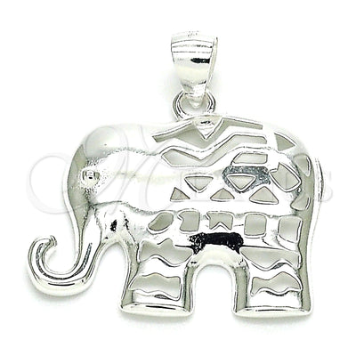 Sterling Silver Elephant Pendant 05.398.0035 for wholesale, main product view