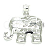 Sterling Silver Fancy Pendant, Elephant Design, Polished, Raw, 05.398.0035